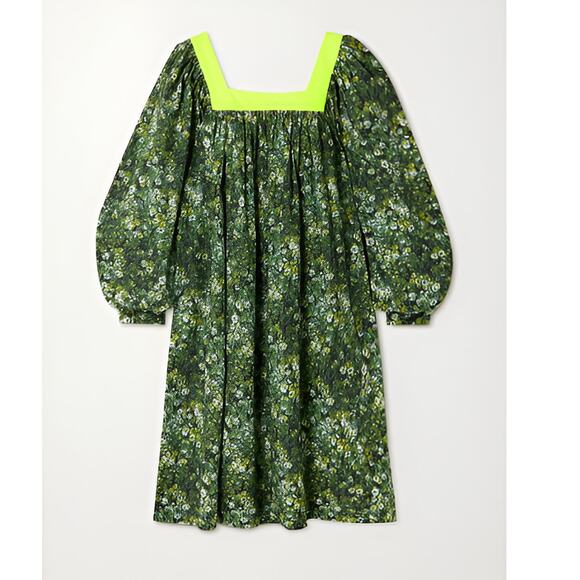 Batsheva X Laura Ashley Peasant Beaumaris Floral Dress Size 4 Sherwood Forest - Picture 2 of 10